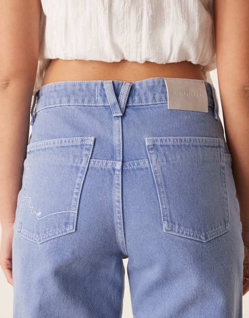 Vaqueros azul océano de talle medio y pernera recta Deep Trance de Free People, 4 de 5