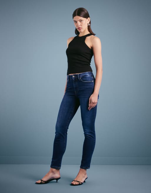 Vaqueros azul oscuro de corte pitillo Always Fits Good Legs de Good American, 3 de 5