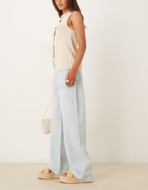 Vaqueros azul pálido con bajos recogidos Palmer de Free People, 2 de 5