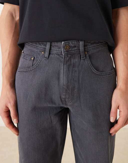 Vaqueros azul sobretintado de corte recto de ASOS DESIGN, 4 de 5