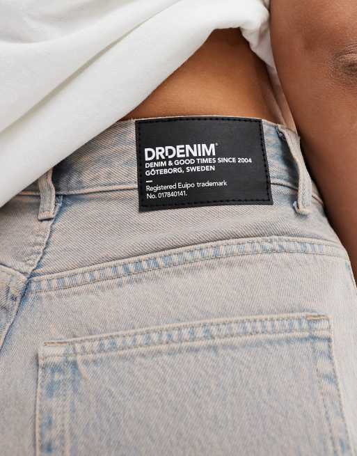 Vaqueros azul tintado claro de corte boyfriend ancho holgado con lavado melocotón Donna de Dr Denim, 2 de 5