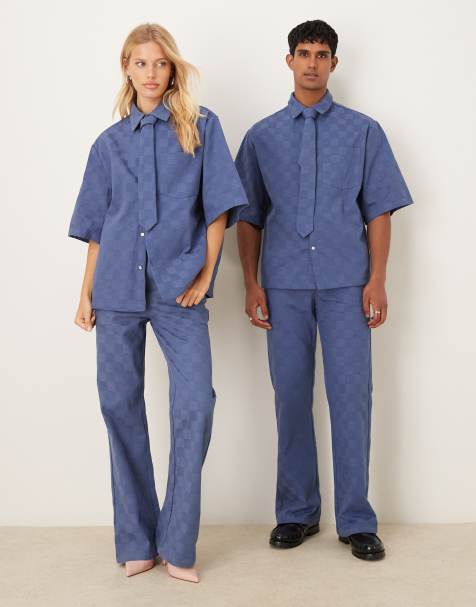 Vaqueros azules a cuadros dameros unisex de Sister Jane (parte de un conjunto) - view 1