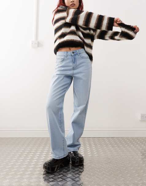 Vaqueros azules de corte boyfriend y talle alto con lavado claro Pixie de Noisy May - view 1