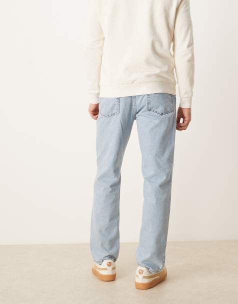 Vaqueros azules de corte recto con lavado claro de ASOS DESIGN - view 1