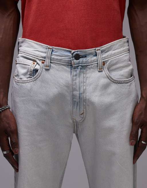 Vaqueros azules de corte recto holgado con lavado claro 555 '96 de Levi's, 5 de 5