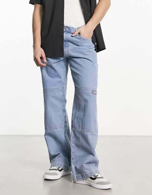 Vaqueros azules de corte suelto con lavado claro y rodillas reforzadas Double Knee de Dickies, 2 de 4