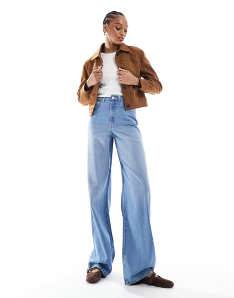 Vaqueros azules de pernera ancha y talle alto con lavado claro Kirsa de Vero Moda Tall - view 1