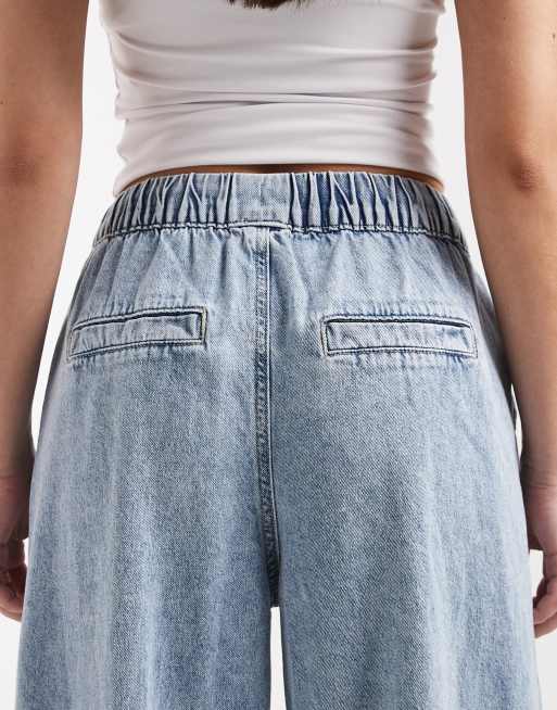 Vaqueros azules de pernera ancha y talle medio sin cierres con lavado claro Valeria de Vero Moda, 5 de 5