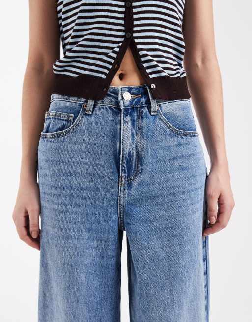 Vaqueros azules de pernera barrel y talle alto con lavado medio Billie de Vero Moda, 5 de 5