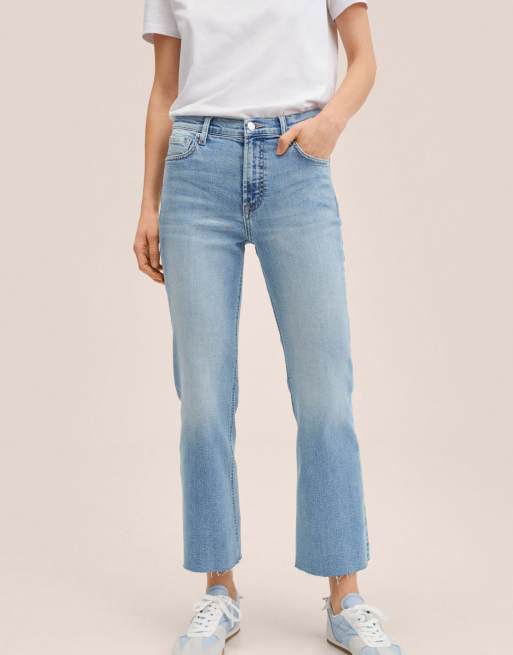 Vaqueros azules de pernera recta de Mango