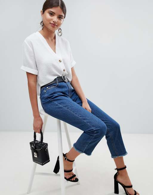 Vaqueros azules de pernera recta Wrath de Missguided