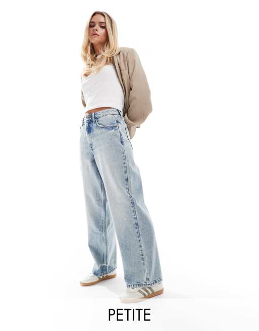 Vaqueros azules holgados con lavado ácido de Miss Selfridge Petite