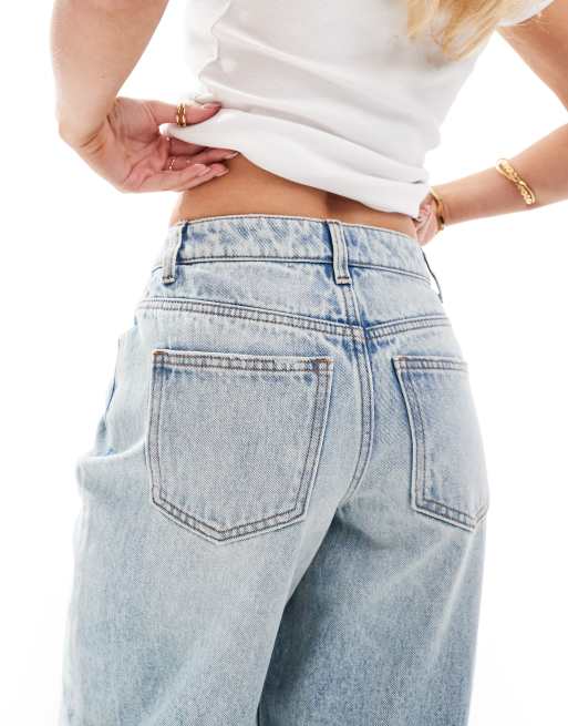 Vaqueros azules holgados con lavado ácido de Miss Selfridge Petite, 4 de 5