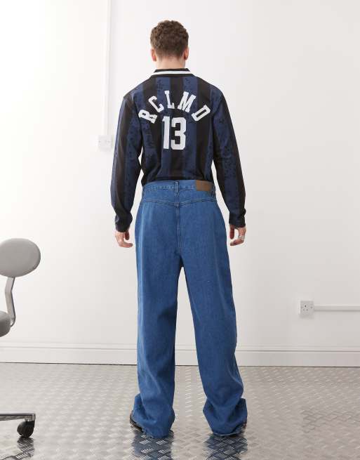 Vaqueros azules unisex de pernera ancha holgada de Reclaimed Vintage, 2 de 5