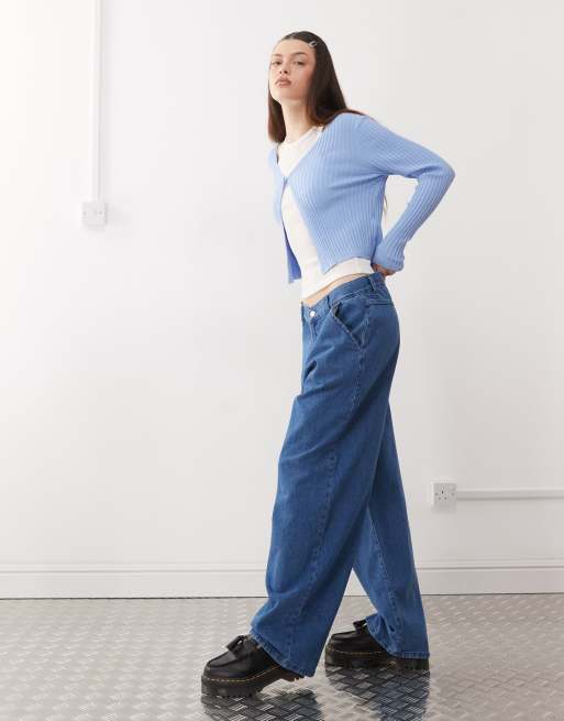 Vaqueros azules unisex de pernera ancha holgada de Reclaimed Vintage, 3 de 5