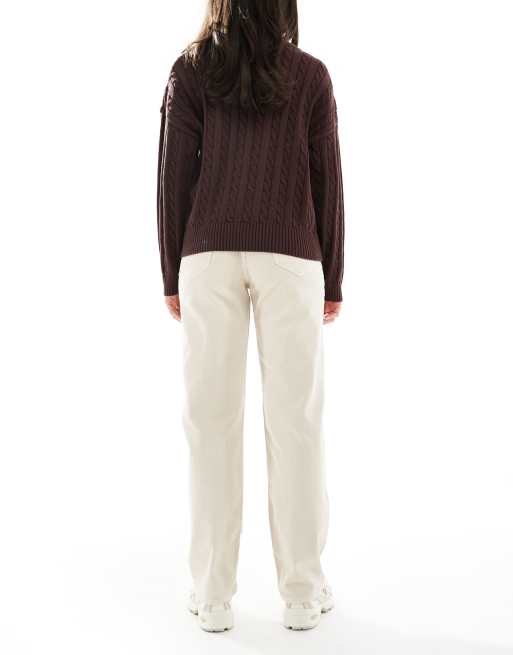 Vaqueros beis arena de corte recto slim y talle alto Layla de Tommy Jeans, 2 de 5