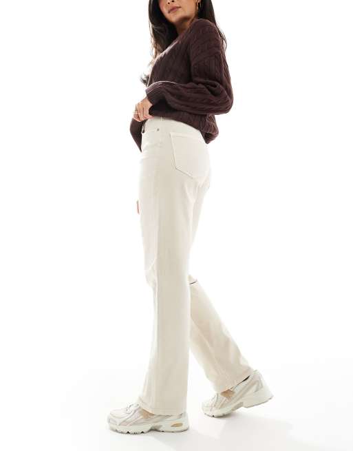 Vaqueros beis arena de corte recto slim y talle alto Layla de Tommy Jeans, 3 de 5