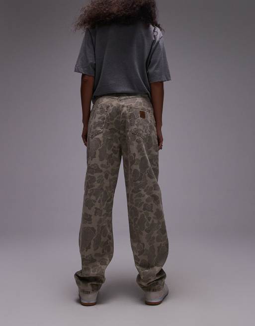 Vaqueros beis de corte tapered con estampado de camuflaje Duck Orell de Carhartt WIP , 3 de 5