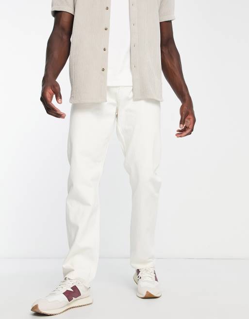 Vaqueros blanco deslucido de pernera recta holgada Space de Weekday