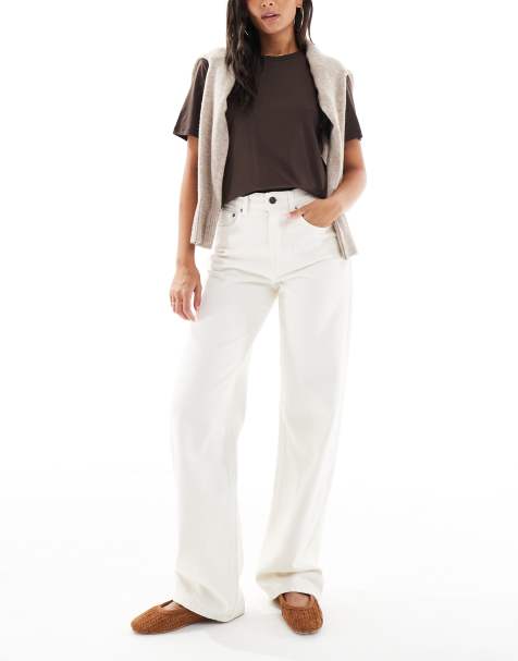 Vaqueros blanco hueso de corte recto 91 de Cotton On - view 1