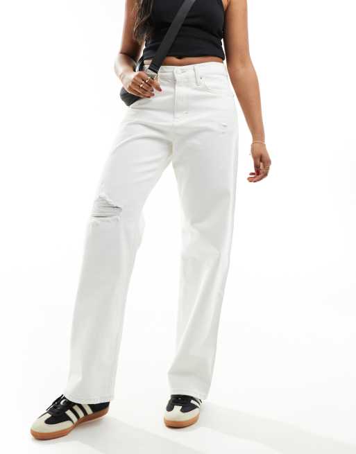 Vaqueros blanco lavado de talle medio Betsy de Tommy Jeans