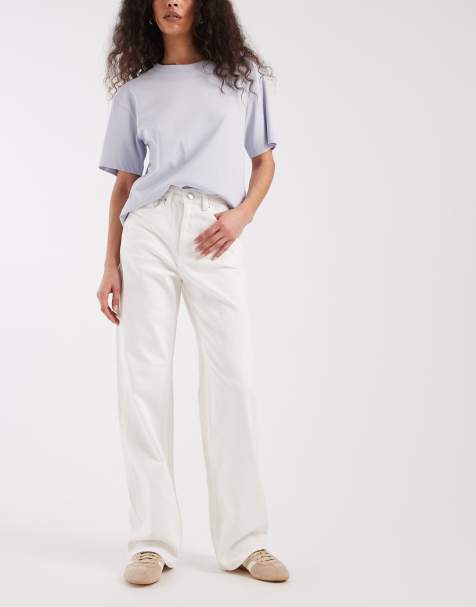 Vaqueros blanco luminoso de talle alto y pernera ancha Tessa de Vero Moda - view 1