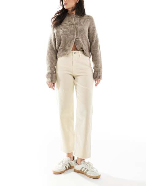 Vaqueros blancos cómodos y elásticos de pernera recta de ASOS DESIGN - view 1