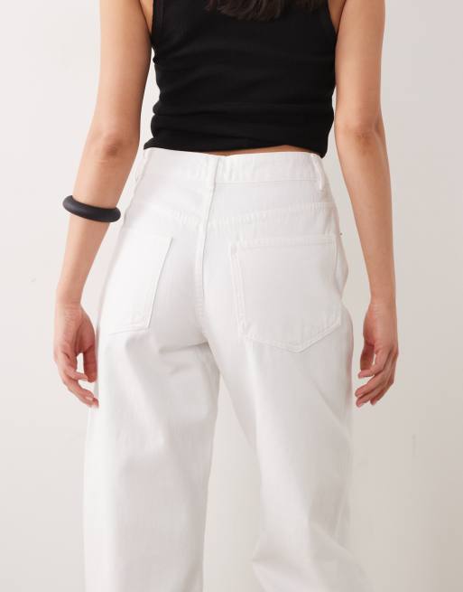 Vaqueros blancos de corte barrel slim de ASOS DESIGN, 5 de 5