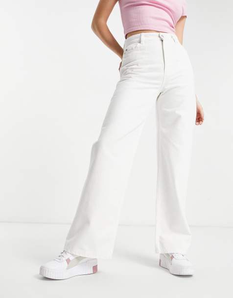 Pantalones vaqueros 2024 blancos mujer