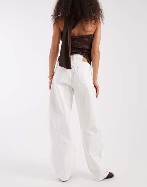 Vaqueros blancos de talle medio y corte barrel Ella de Tommy Jeans, 3 de 5