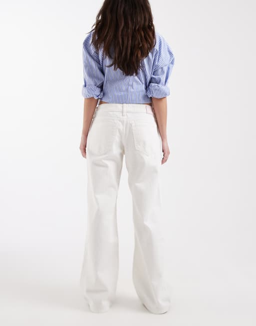 Vaqueros blancos holgados de talle bajo de Hollister, 2 de 5