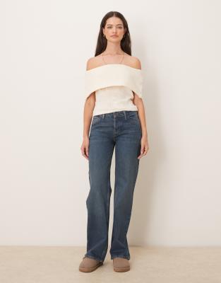 Vaqueros boyfriend azul forajido de talle bajo Tenessee de Free People - view 1