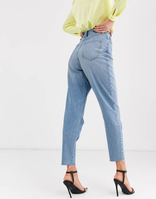 Vaqueros Boyfriend de pernera globo en azul medio lavado de ASOS DESIGN Tall, 2 de 4