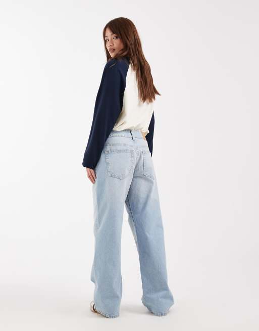 Vaqueros boyfriend holgados extragrandes con lavado medio claro suave de ASOS DESIGN Circular Design Collection Petite, 3 de 5