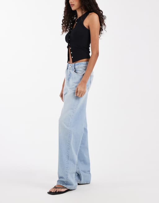 Vaqueros boyfriend holgados extragrandes con lavado medio claro suave de ASOS DESIGN Tall Circular Design Collection, 3 de 5
