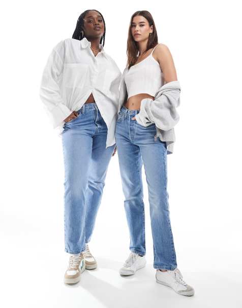 Vaqueros capri de corte recto con lavado claro 501 de Levi's - view 1
