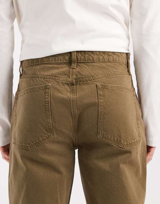 Vaqueros caqui lavado de corte recto de ASOS DESIGN, 4 de 5
