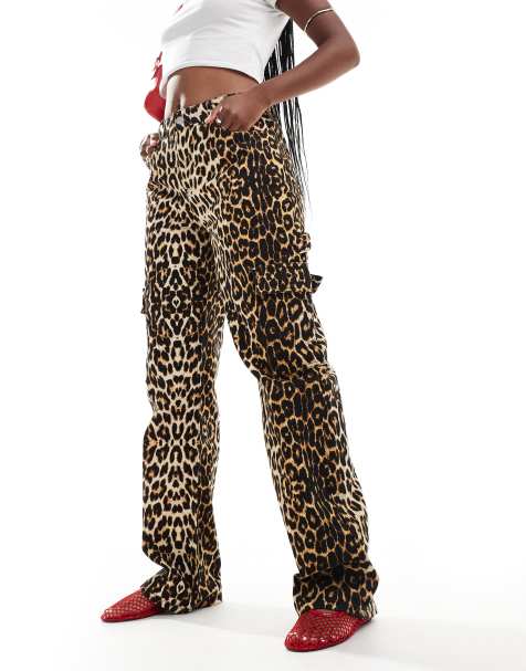 Vaqueros cargo con estampado de leopardo de Noisy May - view 1