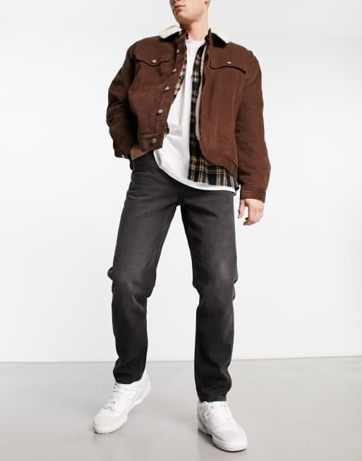 Vaqueros clásicos rígidos en negro desgastado de ASOS DESIGN