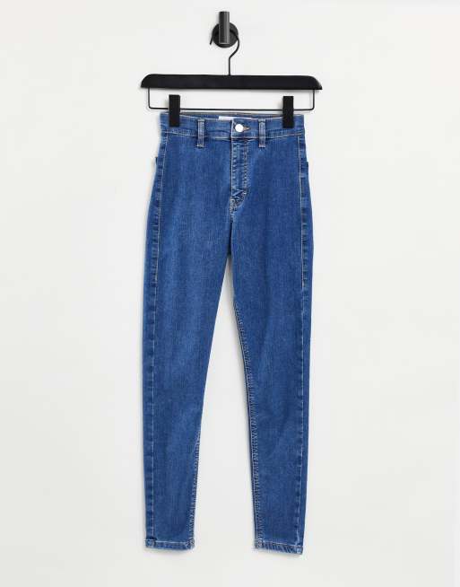 Vaqueros color azul medio lavados Joni de Topshop