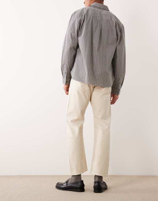 Vaqueros color crema de corte recto Chris de Jack & Jones, 3 de 5