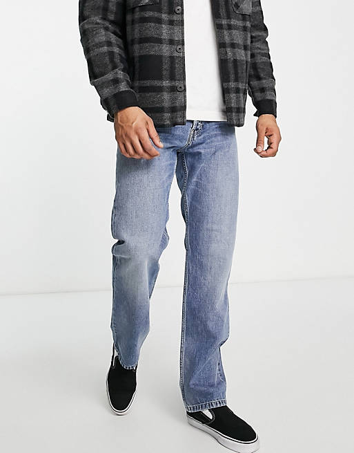 Jeans Carhartt WIP de Denim de color Gris Mujer Ropa de Vaqueros de Vaqueros de pernera ancha 