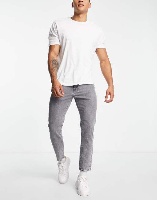 Vaqueros con lavado gris de corte slim Toby de Selected Homme 