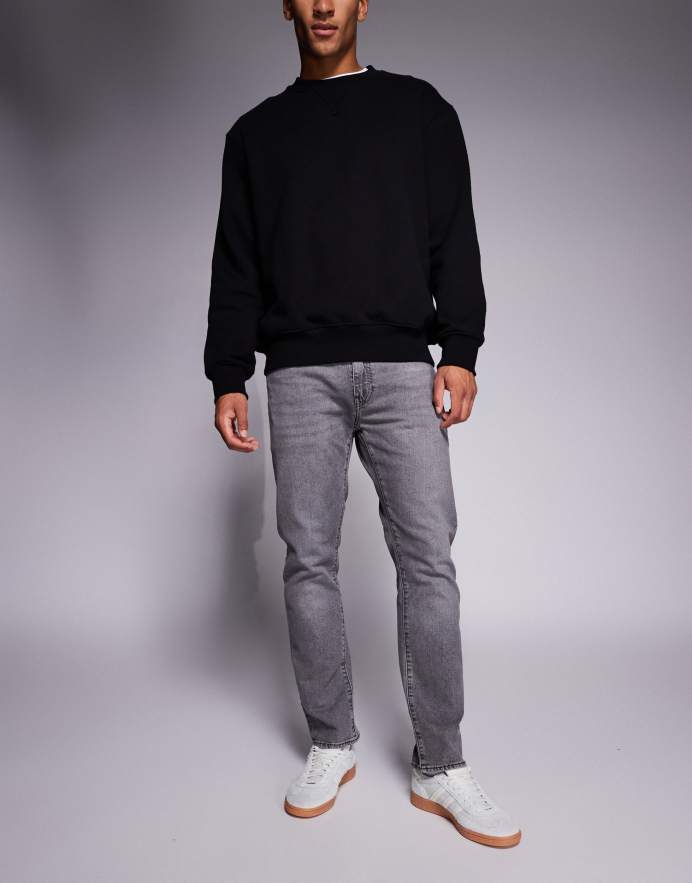 Levi's Vaqueros con lavado gris de corte tapered 502