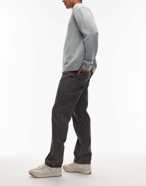 Vaqueros con lavado gris oscuro de corte recto holgado 555 '96 de Levi's , 3 de 5