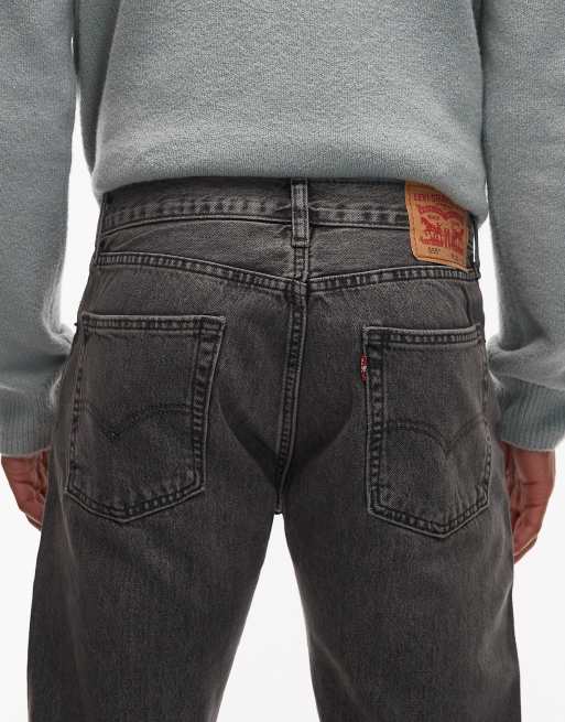 Vaqueros con lavado gris oscuro de corte recto holgado 555 '96 de Levi's , 5 de 5