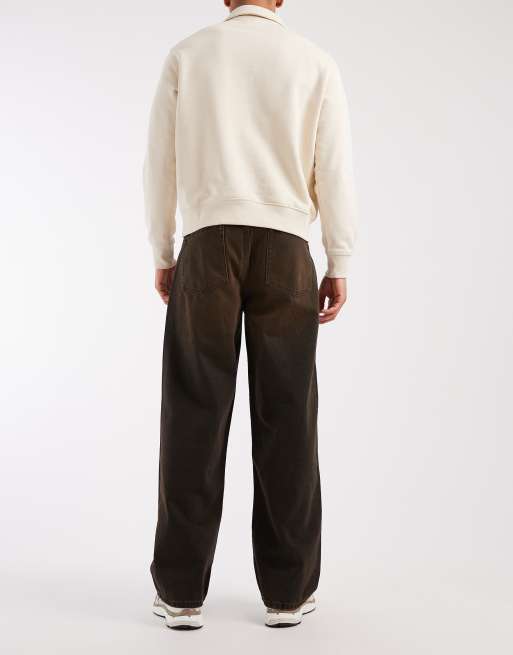 Vaqueros con lavado marrón de corte holgado de ASOS DESIGN, 3 de 5