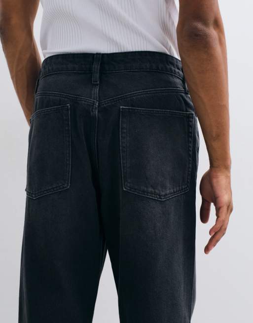 Vaqueros con lavado negro de corte recto de ASOS DESIGN, 5 de 5