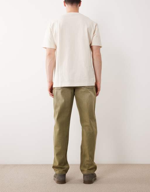 Vaqueros con lavado verde de corte recto de ASOS DESIGN, 2 de 5