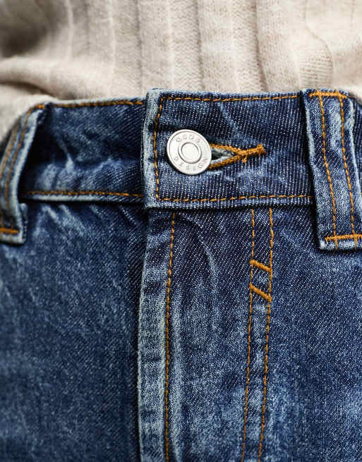 Vaqueros dad azul oscuro de pernera ancha de ASOS DESIGN Tall, 2 de 5